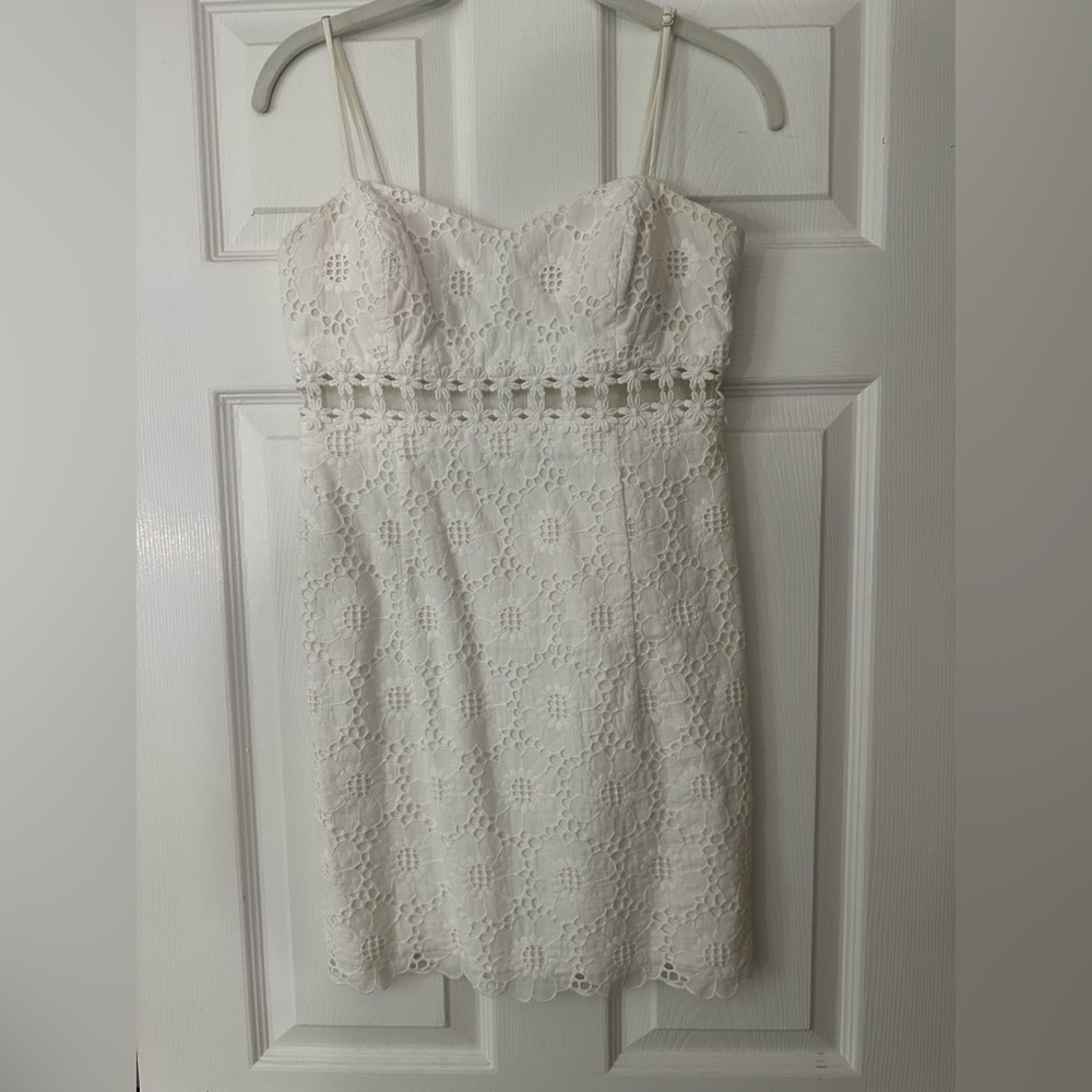 Lilly Pulitzer White Lace Midi Dress